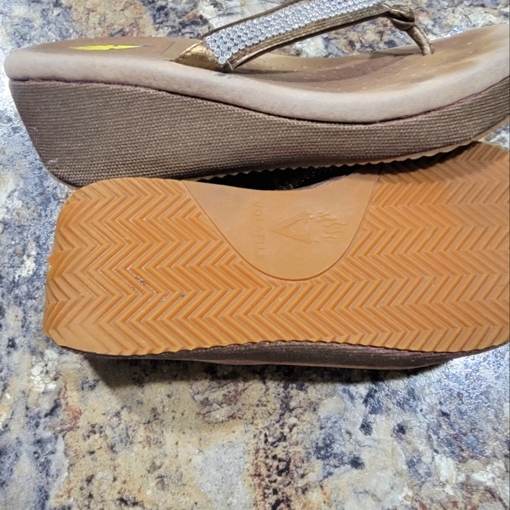 Volatile Platform Rhinstone Wedge Flip-flop - Picture 4 of 4
